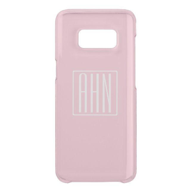 Initials Monogram | Light Pink Uncommon Samsung Galaxy Case (Back)