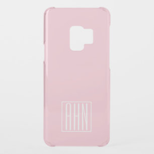 Initials Monogram Light Pink Uncommon Samsung Galaxy S9 Case