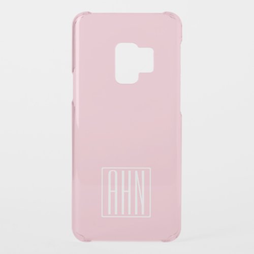 Initials Monogram  Light Pink Uncommon Samsung Galaxy S9 Case