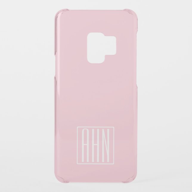Initials Monogram | Light Pink Uncommon Samsung Galaxy Case (Back)
