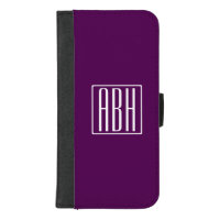Initials Monogram | White On Deep Purple