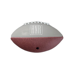 Initials Monogram | White On Light Grey Football
