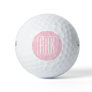 Initials Monogram | White On Light Pink Golf Balls