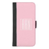 Initials Monogram | White On Light Pink