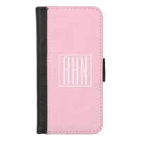 Initials Monogram | White On Light Pink