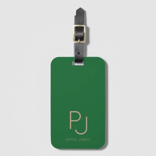 Initials Monogrammed Personalized  Luggage Tag