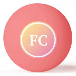 Initials Pink Gradient Ping Pong Ball Initials Pink Gradient Ping Pong Ball