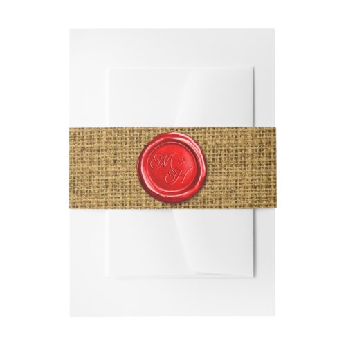 Initials Red Retro Wax Stamp Wedding Favor Custom