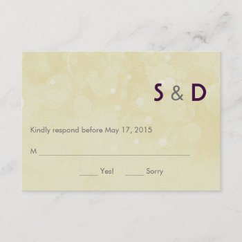 Initials Response Card by itsyourwedding at Zazzle