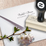 Initials   Special Date, a Wedding Rubber Stamp<br><div class="desc">Create a simple and personalized stamp...  to let everyone know that the envelope is from you</div>
