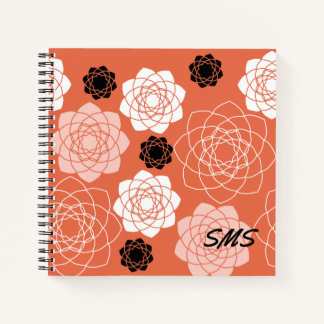 Initials Succulent Symmetry Terracota Notebook