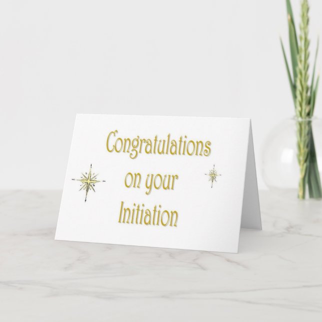 initiation card (Front)