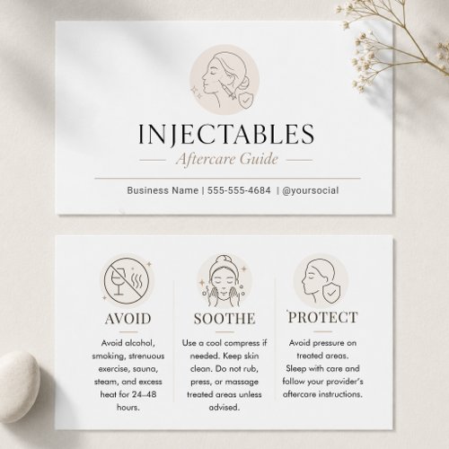 Injectables Beige Minimalist Aftercare Guide
