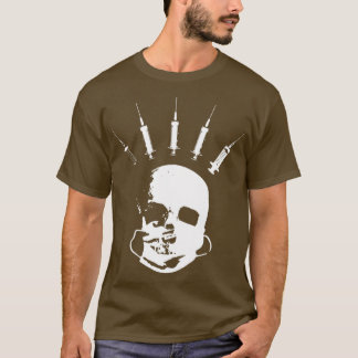 Injection crown skeleton skull with mask face prot T-Shirt