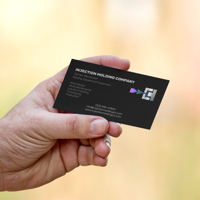 Injection Molding Company Business Card (Creator Uploaded)