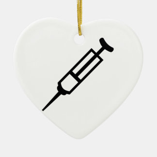 Injection syringe ceramic ornament
