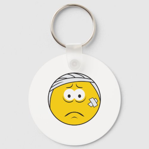 Injured Boo boo Face Keychain