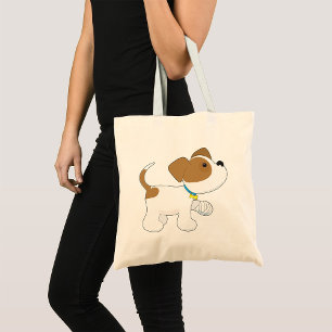 Injured Puppy Dog with Bandaged Paw Tote Bag