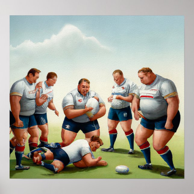 Injury Break - Rugby Art Print (Front)