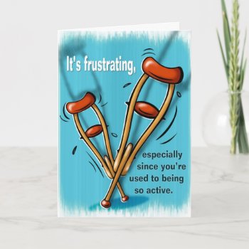 Injury Get Well Greeting Card by FITgreetings at Zazzle