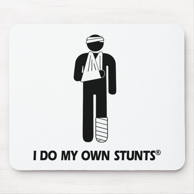 Injury My Own Stunts Mouse Pad (Front)