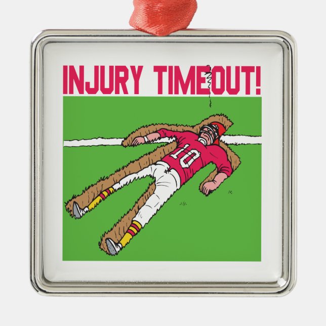 Injury Timeout Metal Ornament (Front)
