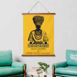 Injustice Anywhere Justice Everywhere Wood Wall Hanging Tapestry