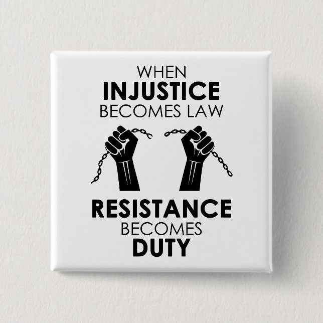Injustice Square Button (Front)