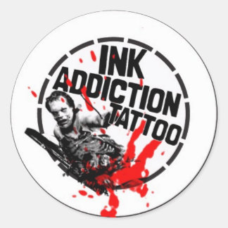 ink_addiction_button_idea1 classic round sticker
