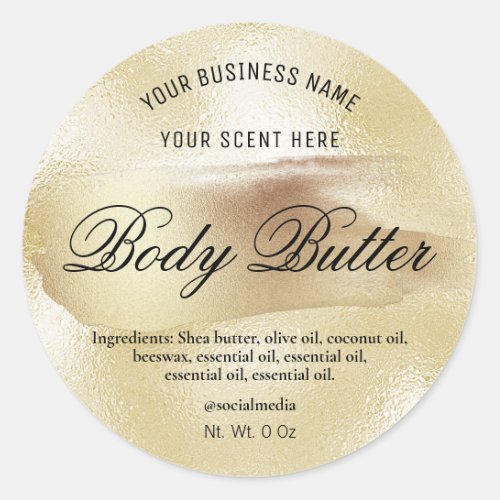 Ink And Foil Product Labels In A Gold Style