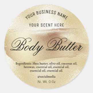 Ink And Foil Product Labels In A Gold Style