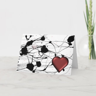 Ink and Hearts Heart Valentine's Day Card