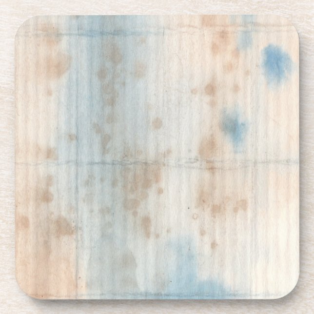 Ink and Tea Stained Paper Drink Coaster (Front)