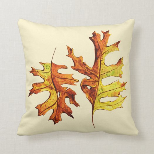 Ink And Watercolor Painted Dancing Autumn Leaves