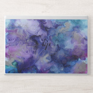 Ink Background Swirl Blue Purple Abstract HP Laptop Skin