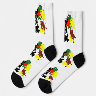 Ink Black Cat autumn Socks