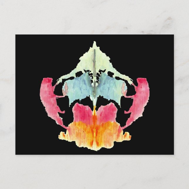 Ink Blot Card #8 - black background (Front)