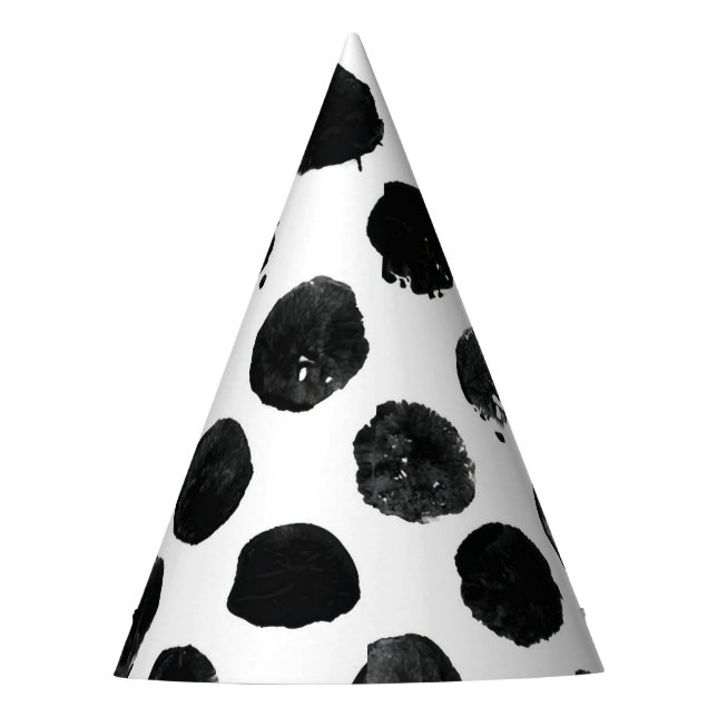Ink Blot Dots Party Hat (Front)