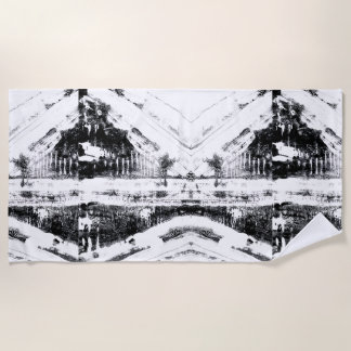 Ink Blot Graffiti Beach Towel