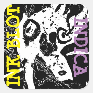 INK BLOT INDICA SQUARE STICKER