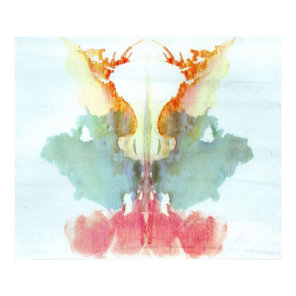 INK BLOT Psychology Inkblot test Ninth blot Rorsch Poster