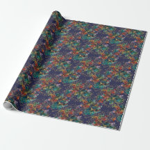 Ink Blue Modern Multicolor with Faux Glitter