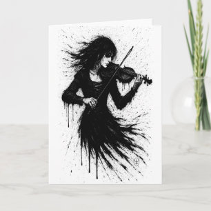 Ink‑Born Violinist in the Storm of Sound Card