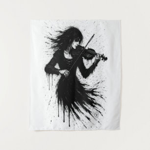 Ink‑Born Violinist in the Storm of Sound Tapestry