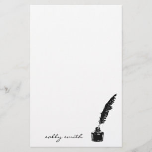 Ink Bottle w/ Quill Stationery