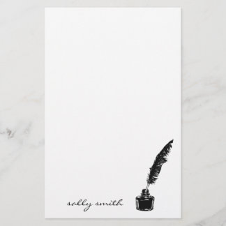 Ink Bottle w/ Quill Stationery