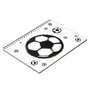 Ink Brush Soccer Ball – Sports Illustration on Notebook
