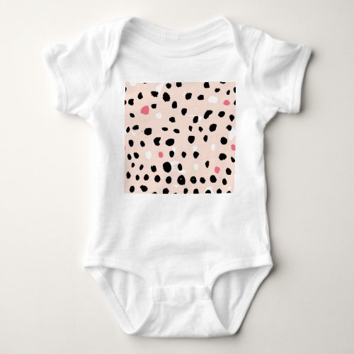 Ink Brush Strokes Artistic Texture Baby Bodysuit