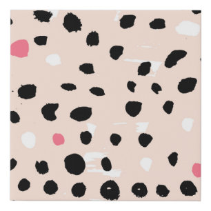 Ink Brush Strokes: Artistic Texture Faux Canvas Print