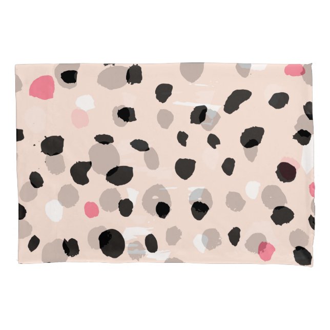 Ink Brush Strokes: Artistic Texture Pillow Case (Front)